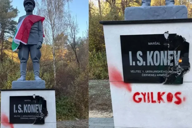 Vandali popísali sochu generála Koneva v Kružlovej, autor podáva trestné oznámenie